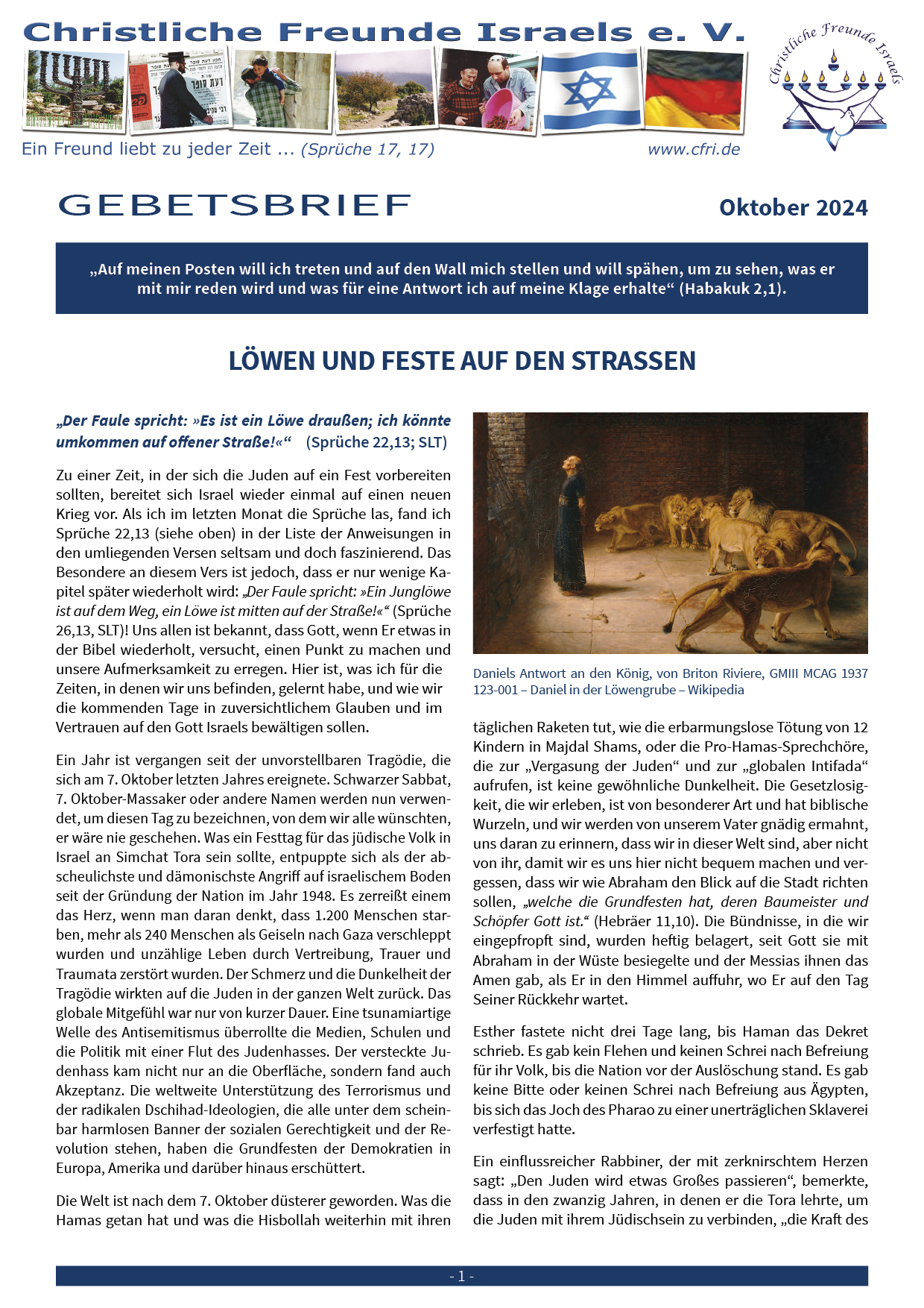 Gebetsbrief