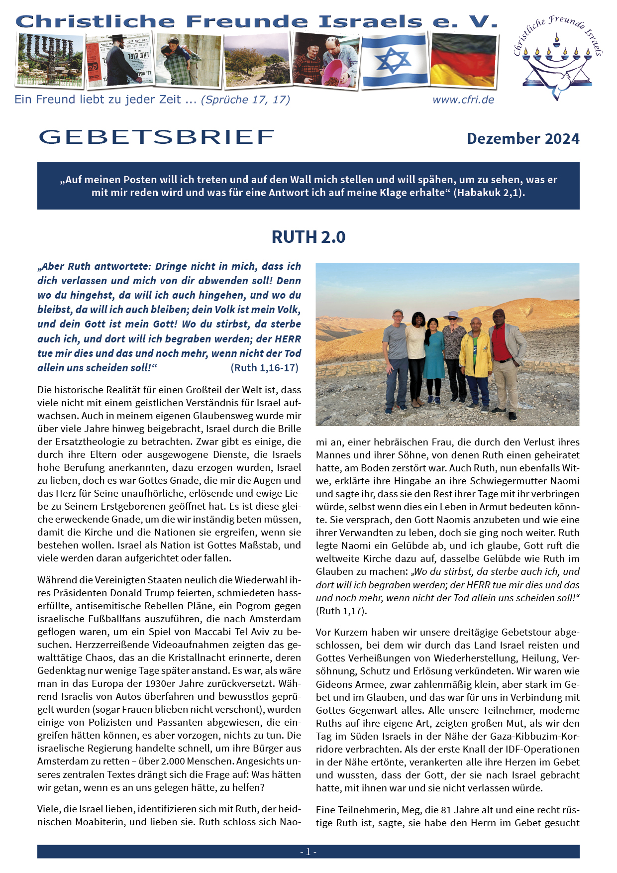 Gebetsbrief