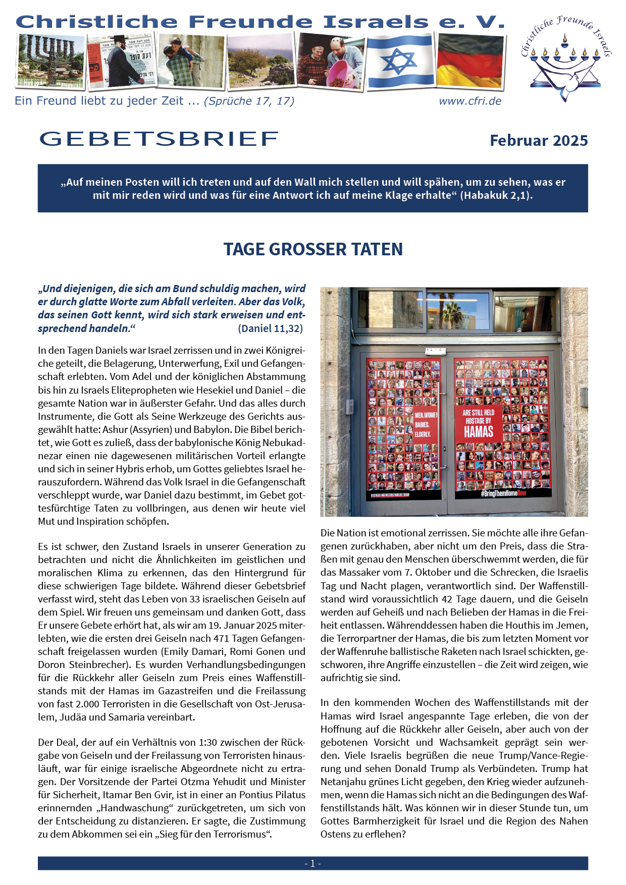 Gebetsbrief