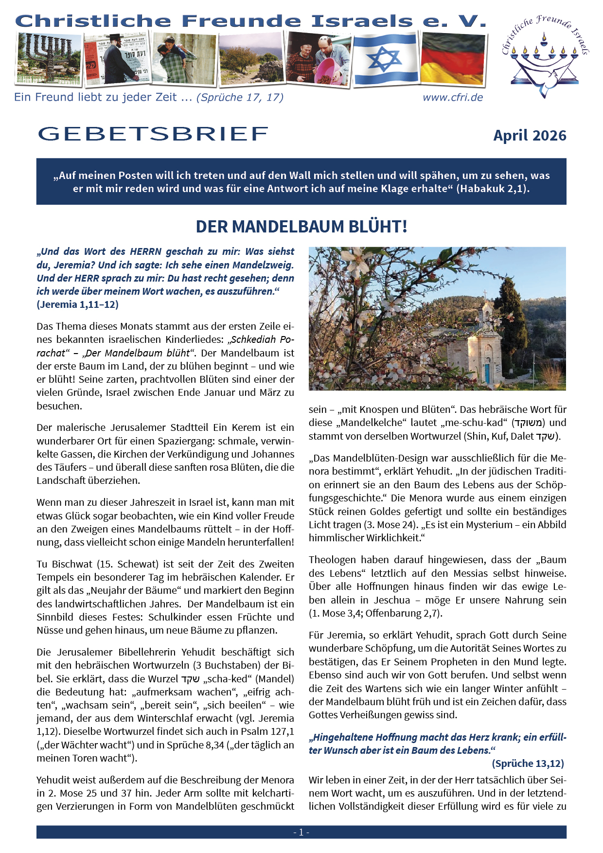 Gebetsbrief