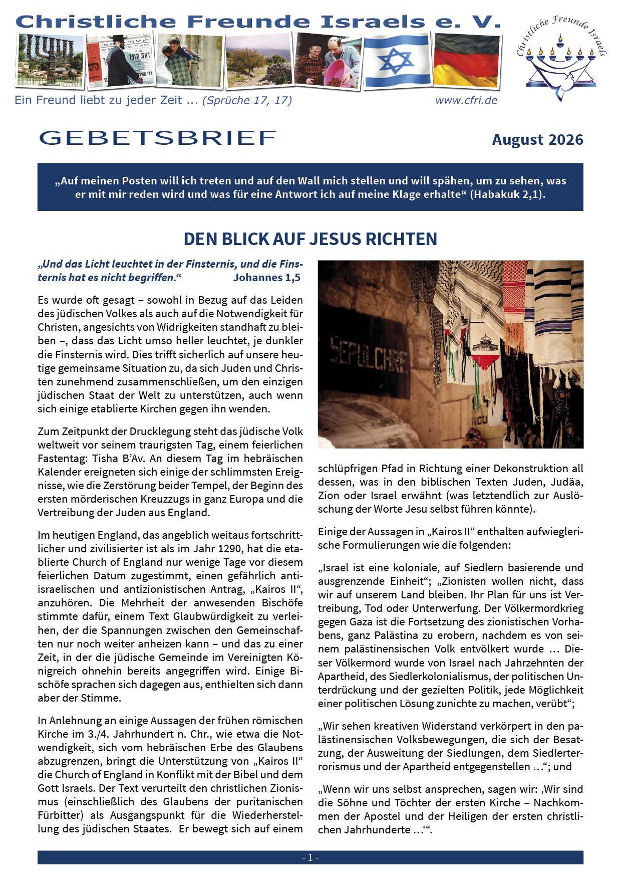 Gebetsbrief